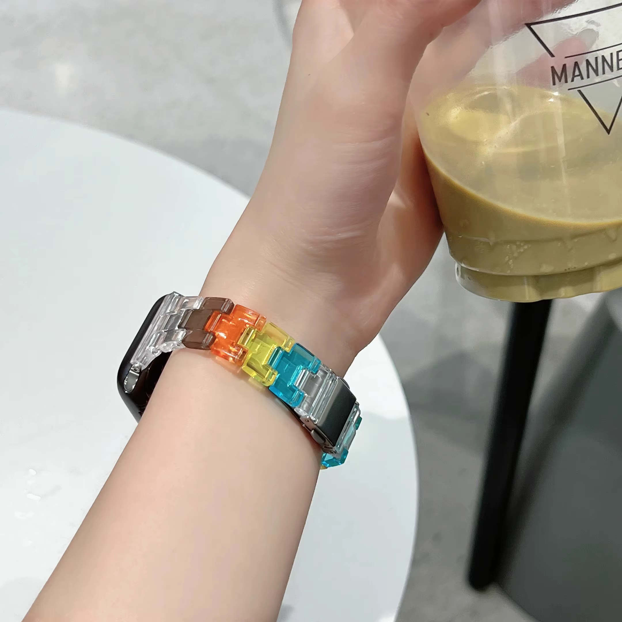 Bracelet arc-en-ciel bonbon adapté au