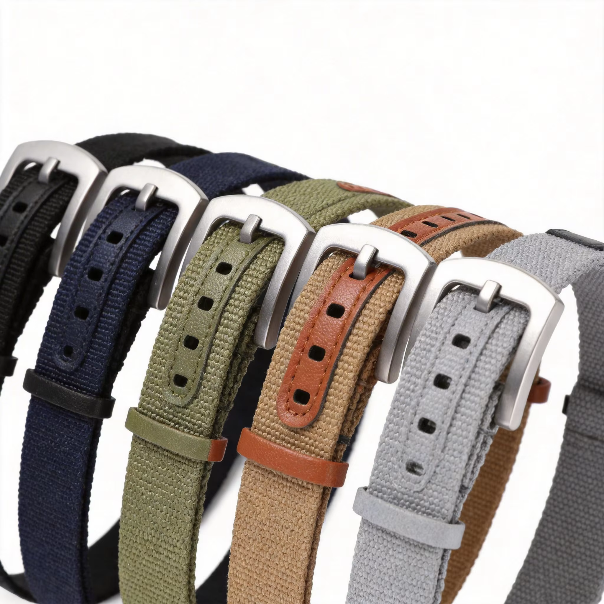 Bracelet de montre NATO en nylon et cuir