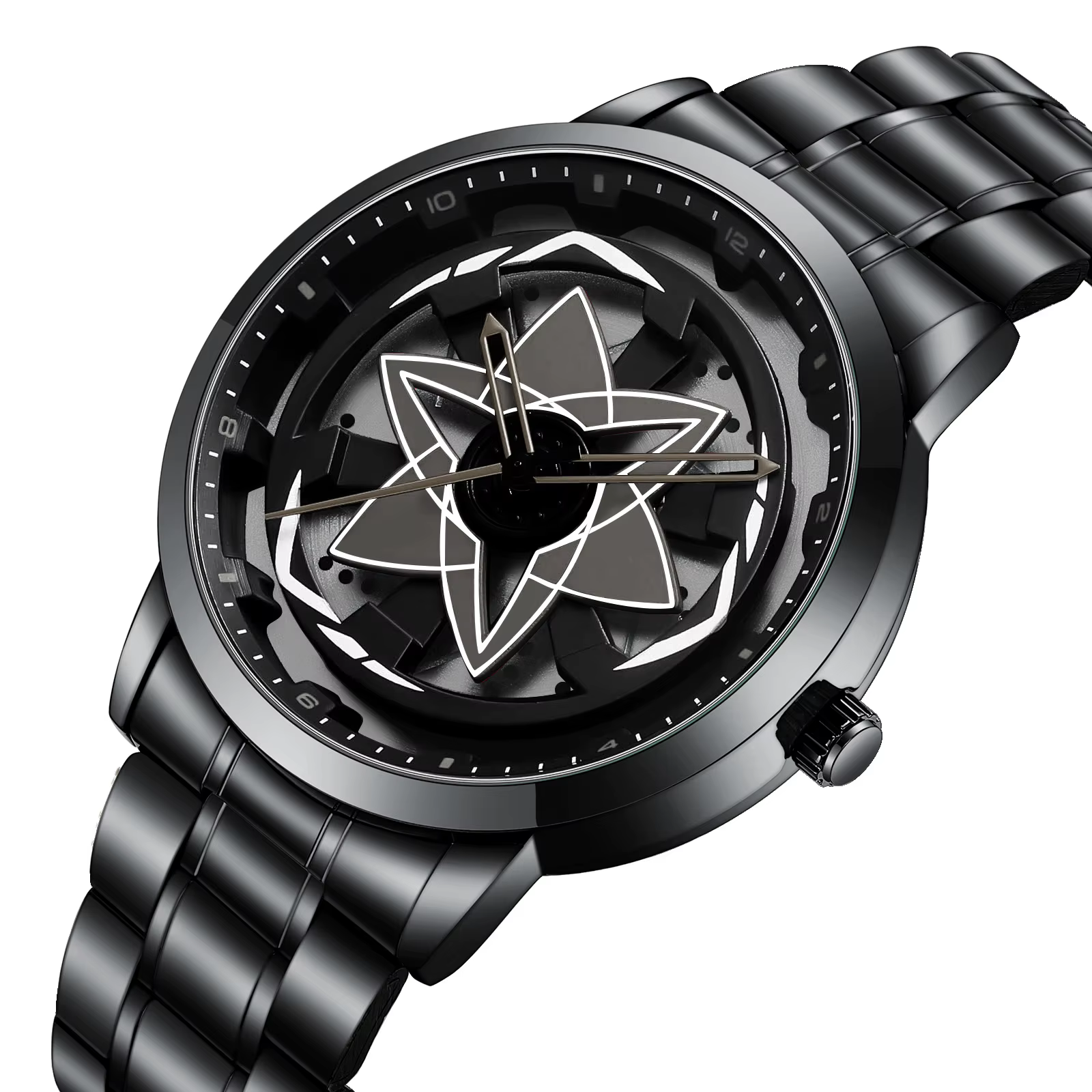 Kaléidoscope Sharingan cadran rotatif montre 3D japonais Anime