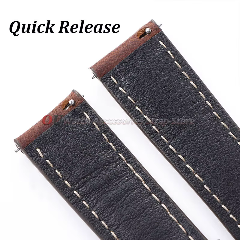 Bracelet de montre en cuir vintage 14mm 16mm 18mm 20mm 22mm 24mm pour Seiko