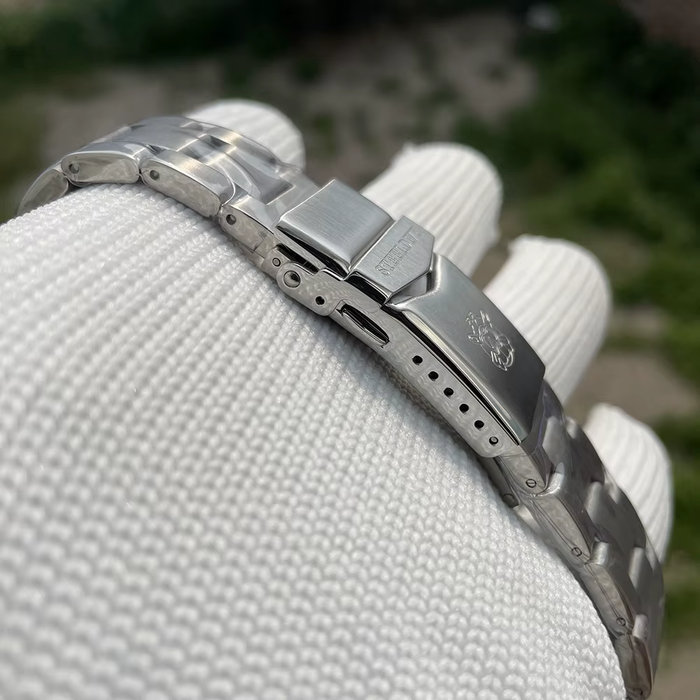 STEELDIVE SD1970 Bracelet de remplacement de montre de plongée automatique tortue 20MM boucle entièrement brossée signée fermoir pliant avec sécurité