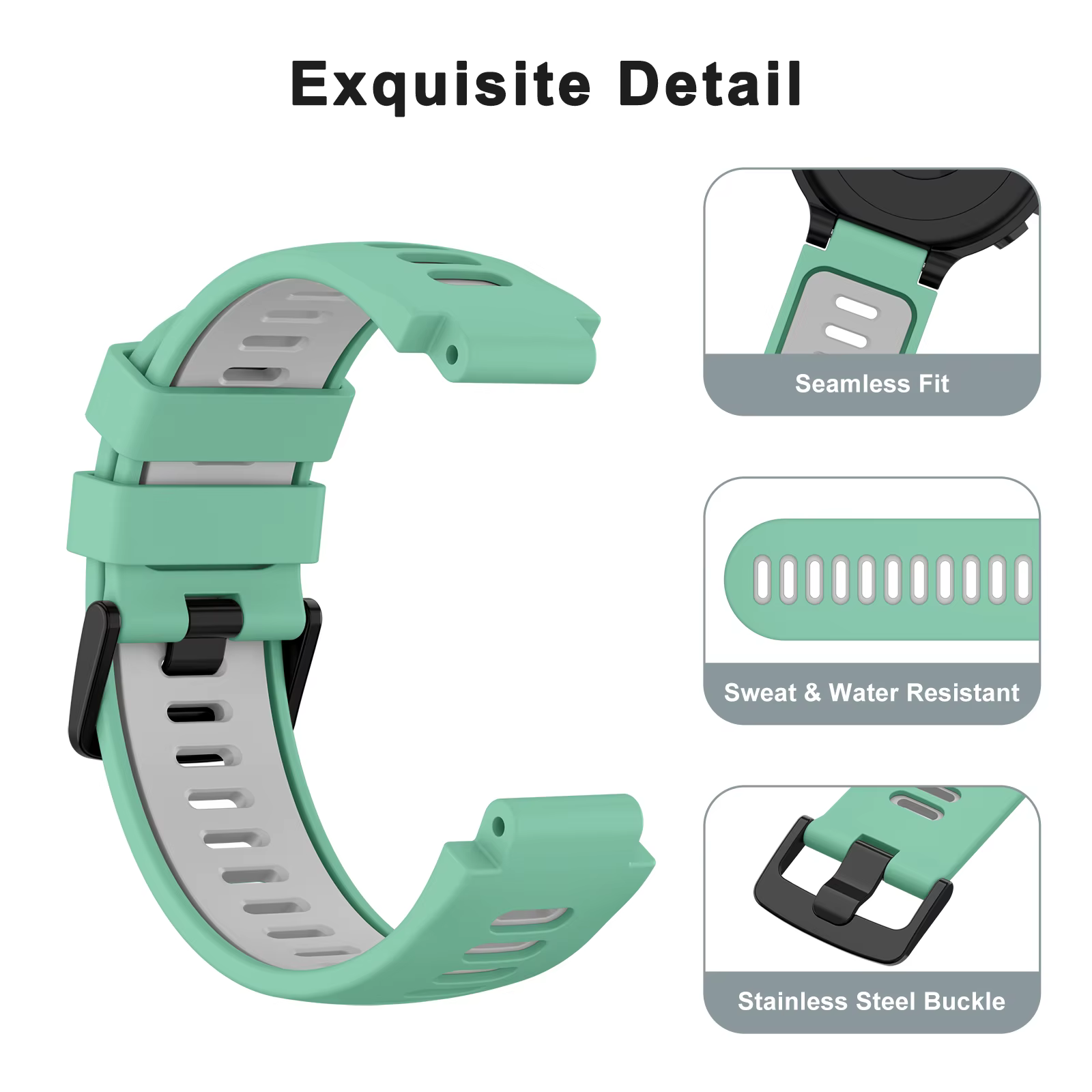 Bracelet en Silicone Double couleur pour Garmin Forerunner 235 220 620 630 735 735XT