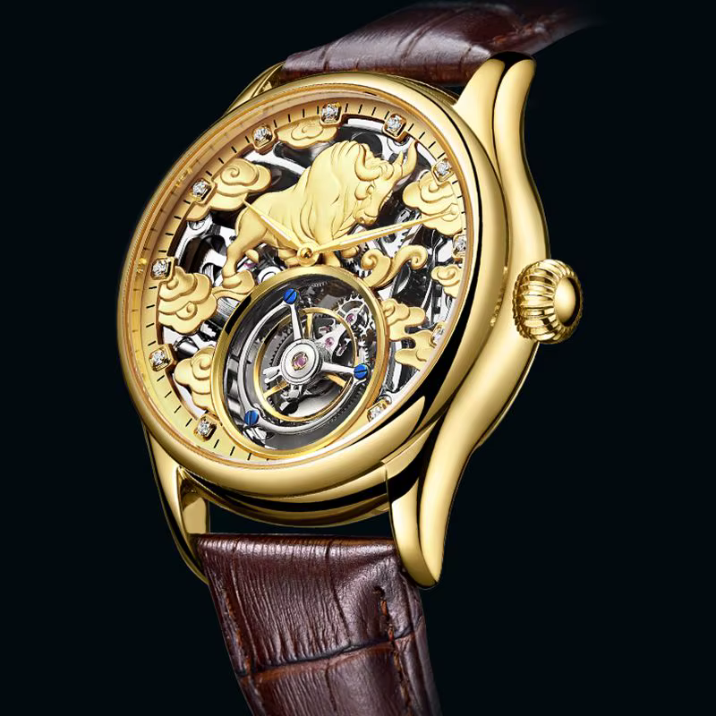 AESOP véritable Tourbillon squelette montre pour hommes haut de gamme montres mécaniques de luxe étanche saphir magasin