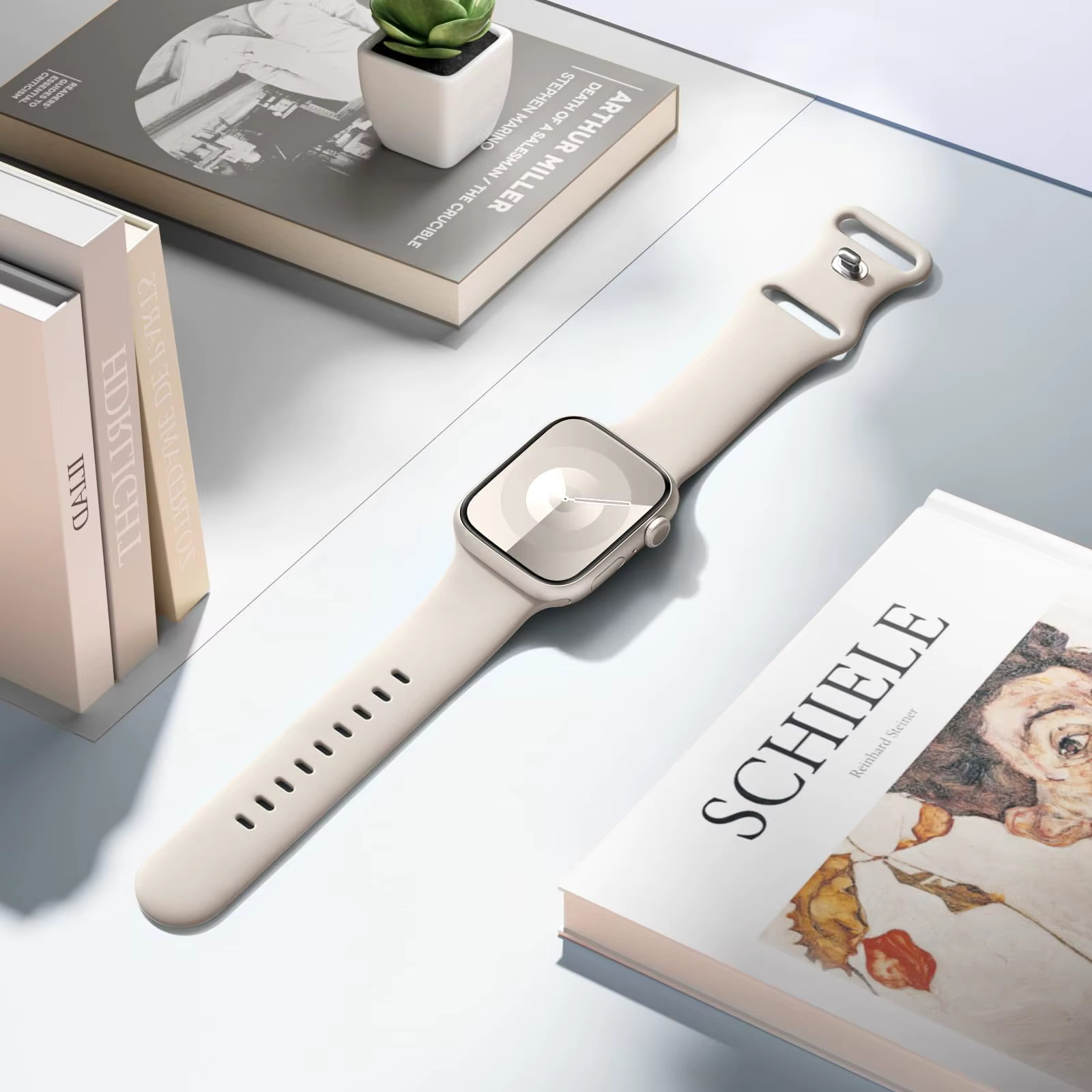 Bracelet en Silicone pour bracelets de montre Apple 40mm 44mm 46mm 45mm 41mm 49mm 42
