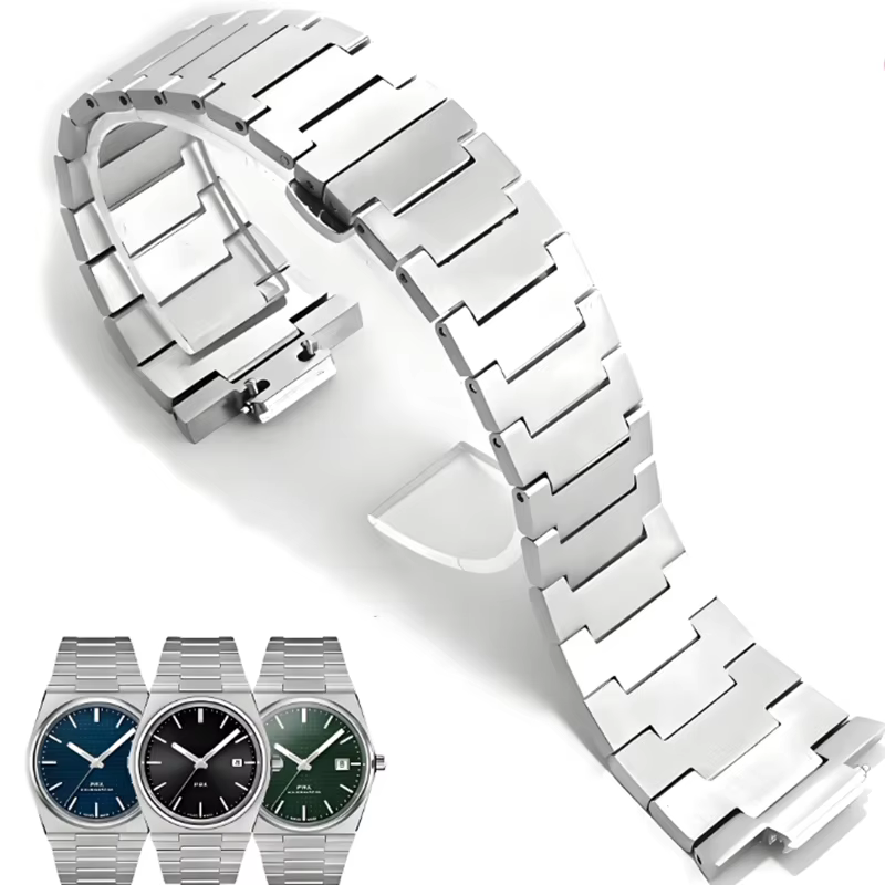 Bracelet réglable en acier inoxydable massif pour Tissot PRX PowerMatic 80 T137410A/T137407A