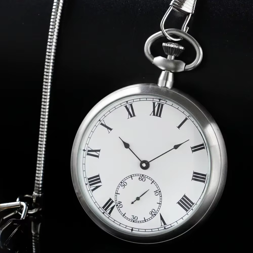 Montre de poche mécanique de luxe en acier impérial