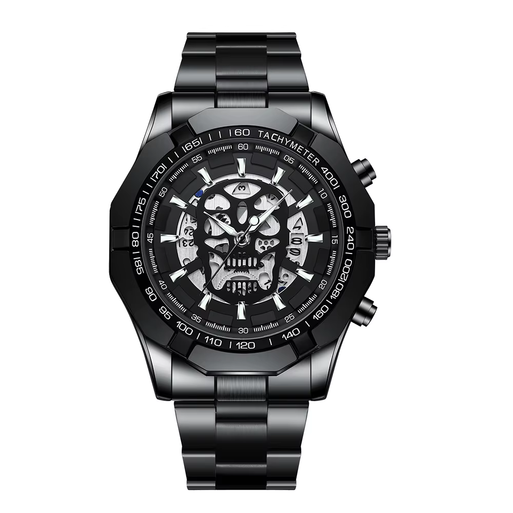Montre-bracelet en acier inoxydable pour homme