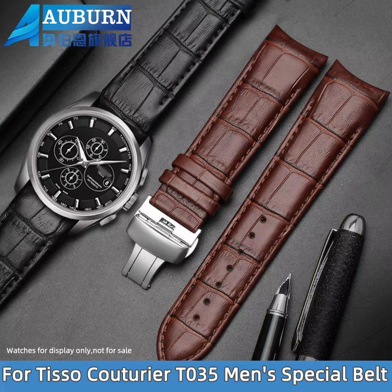 Bracelet de montre en cuir pour homme, ceinture périphérique, accessoires Tissot, série Couturier 1853, T035627A, T035407A, 23mm
