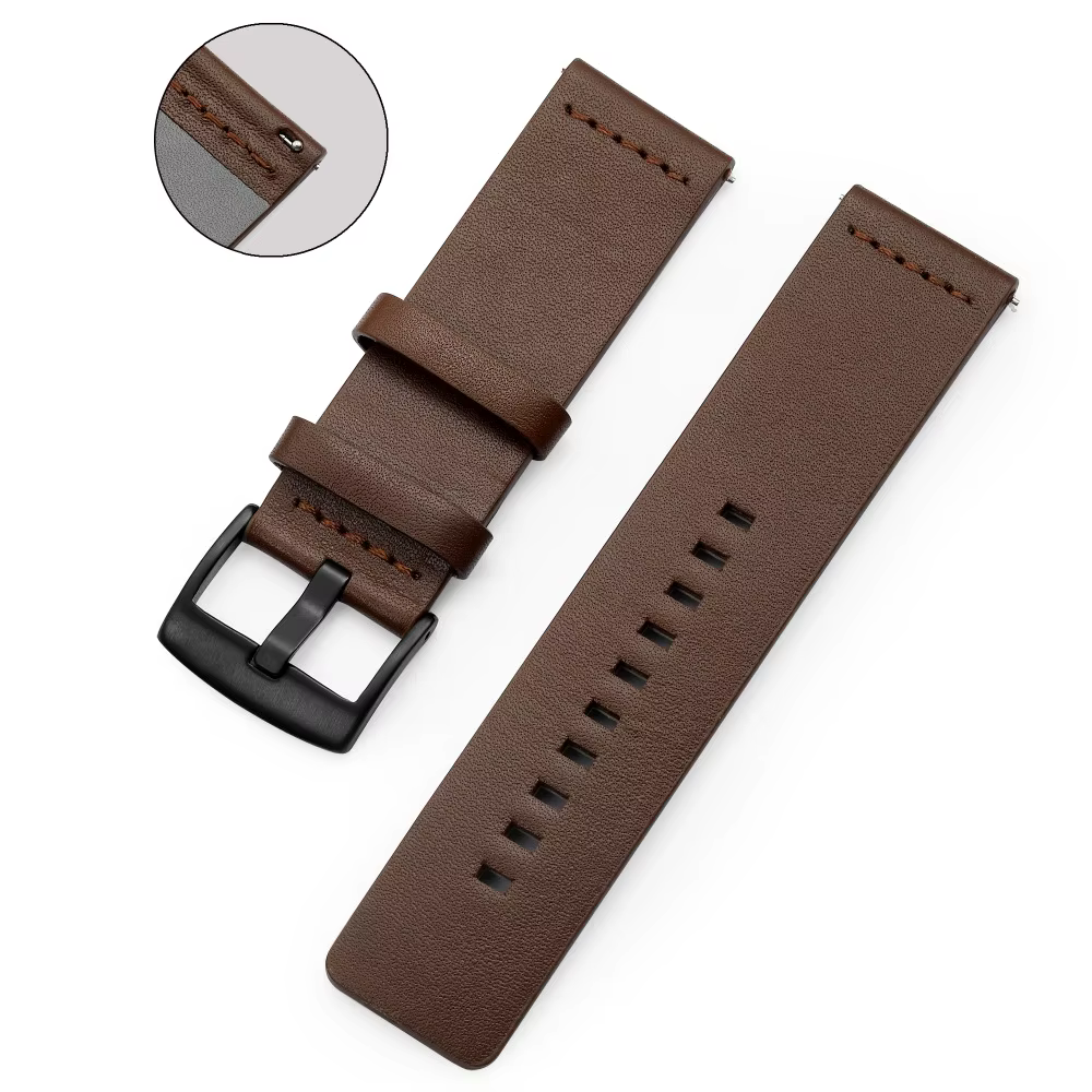 Bracelet en cuir d'origine 24mm pour montre intelligente Suunto 9 7