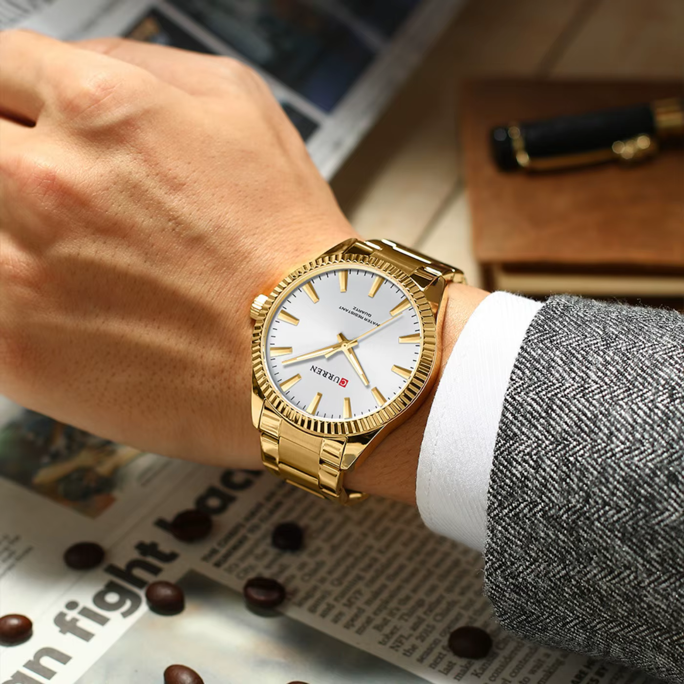 Montre CURREN 8425 en acier inoxydable