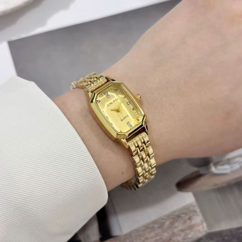 Vente chaude mode femmes minimaliste carré montre à Quartz marque de luxe en acier inoxydable montres horloge cadeau livraison directe Relojes