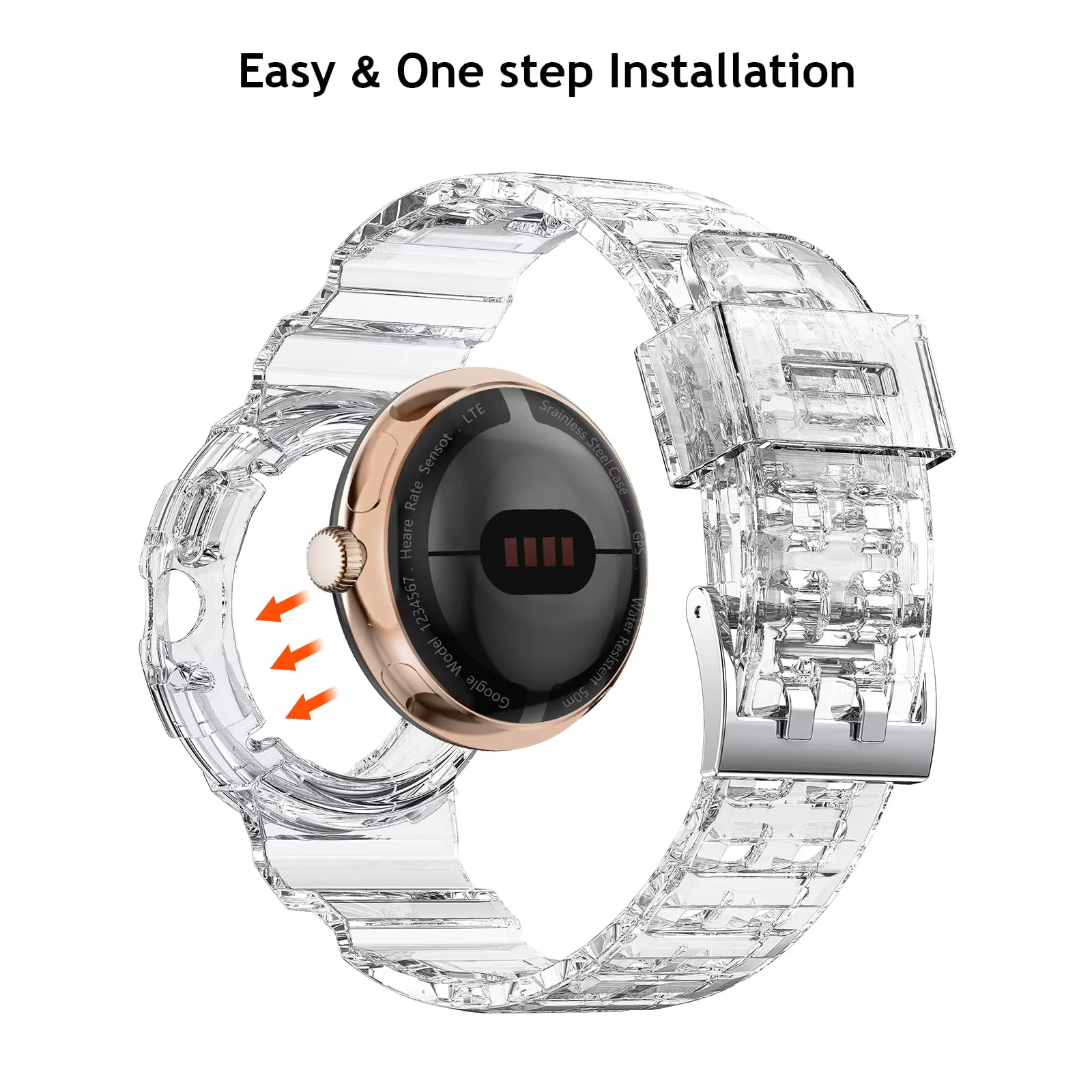 Étui transparent et TPU souple pour Google Pixel Watch 2