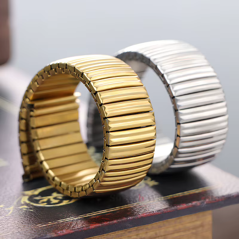 Bracelet de montre élastique extensible en acier inoxydable