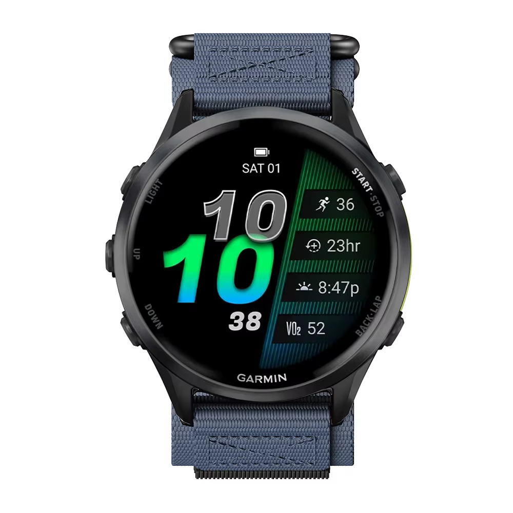 Bracelet de montre en nylon à fermeture auto-agrippante pour Garmin Forerunner 970 965 955 945 935 745
