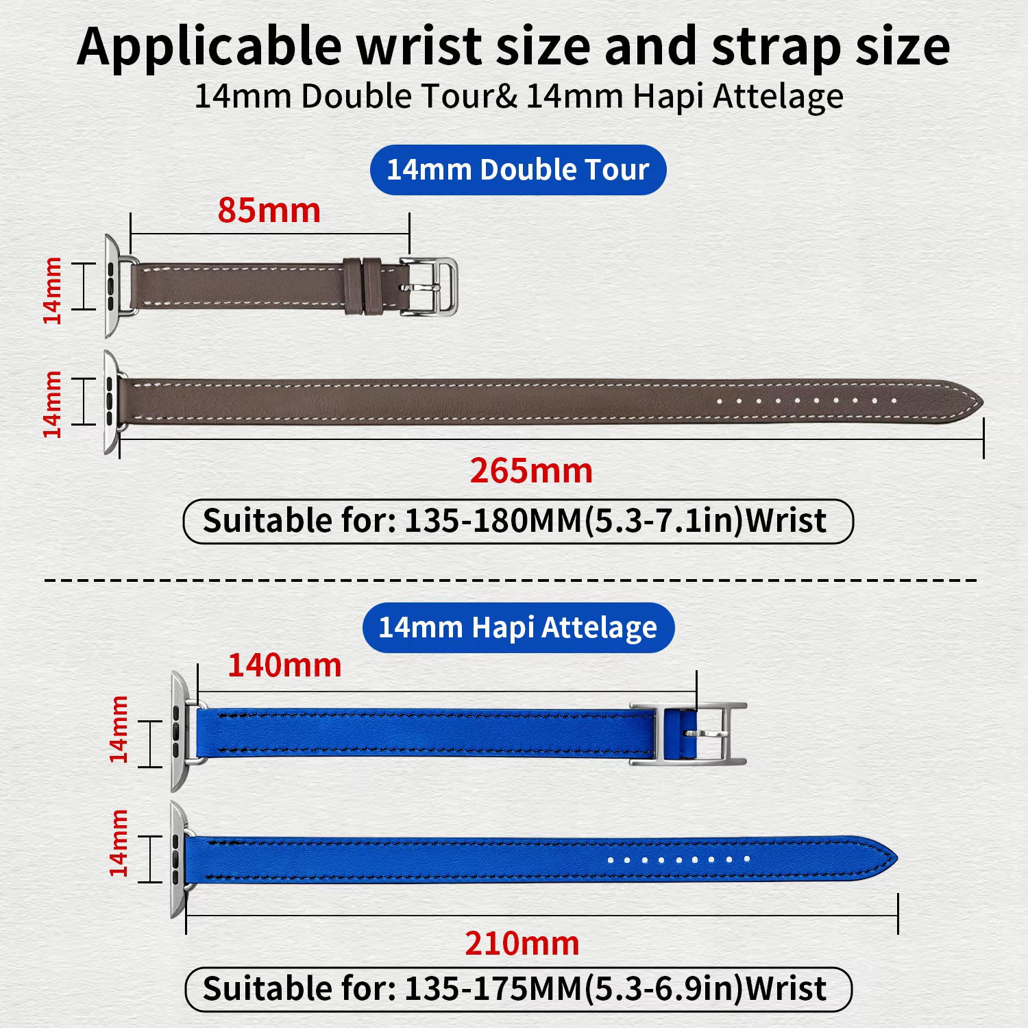 2025 nouveau bracelet en cuir de vache Double Tour pour Apple Watch Ultra 3 2