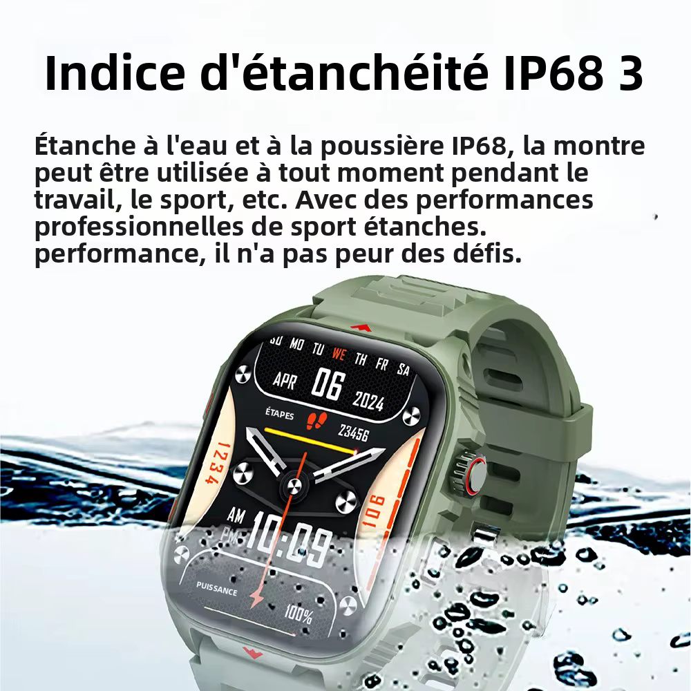 Montre connectée électronique avec appels Bluetooth