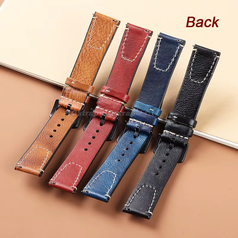 Bracelet en cuir rétro pour Rolex et Omega