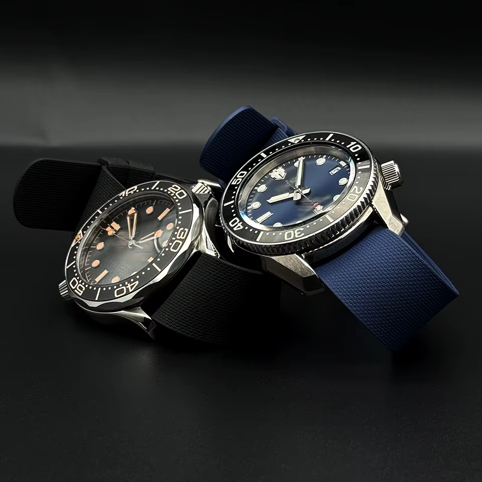 Bracelet de montre sport One Piece FKM 20mm 21mm 22mm en caoutchouc pour Seiko Omega