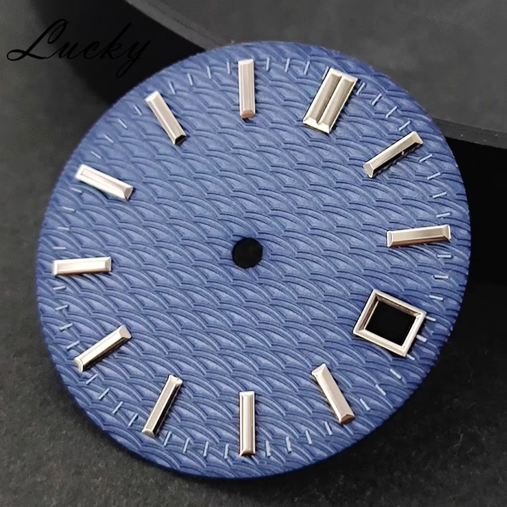 Cadran de montre 28, 5 mm bleu