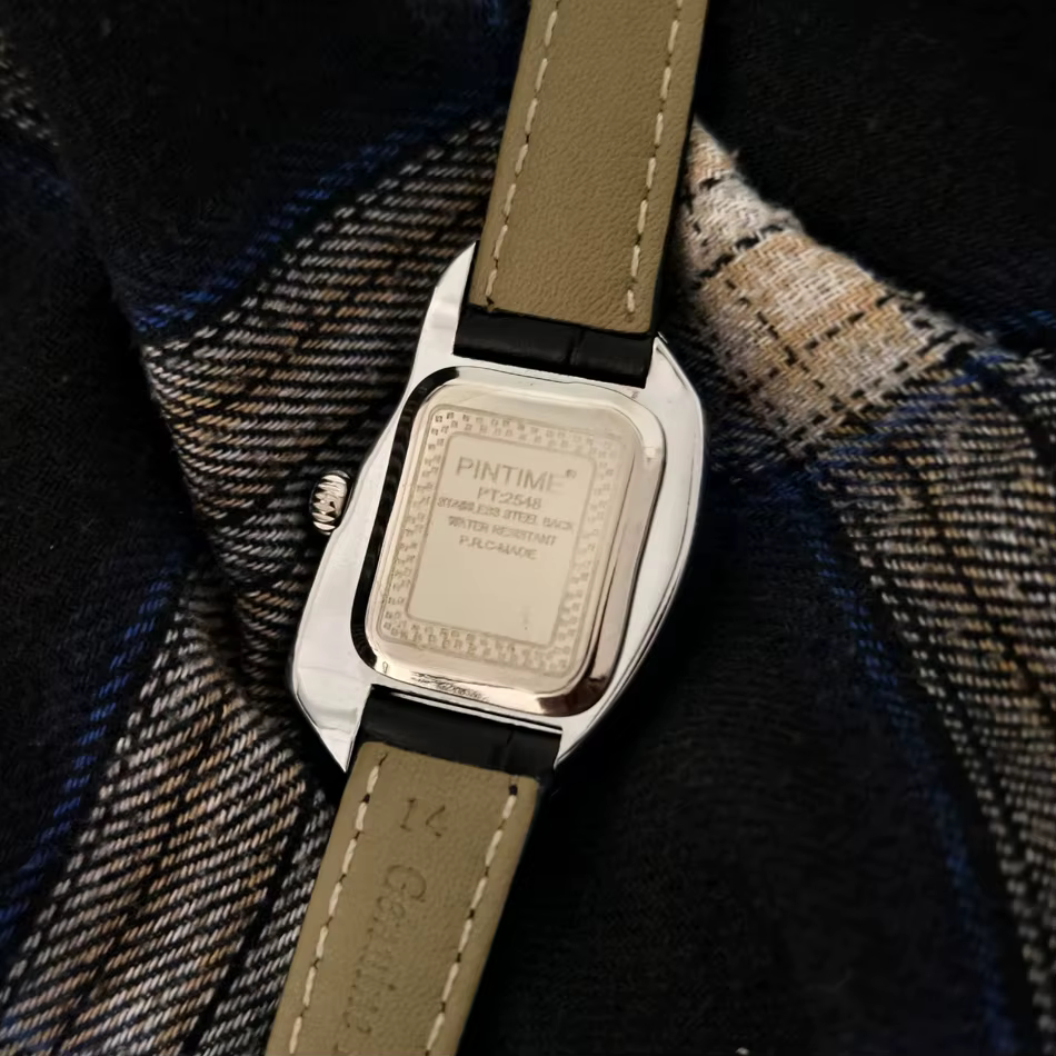 PINTIME 2026 Montre Y2K dorée à quartz pour femmes et hommes