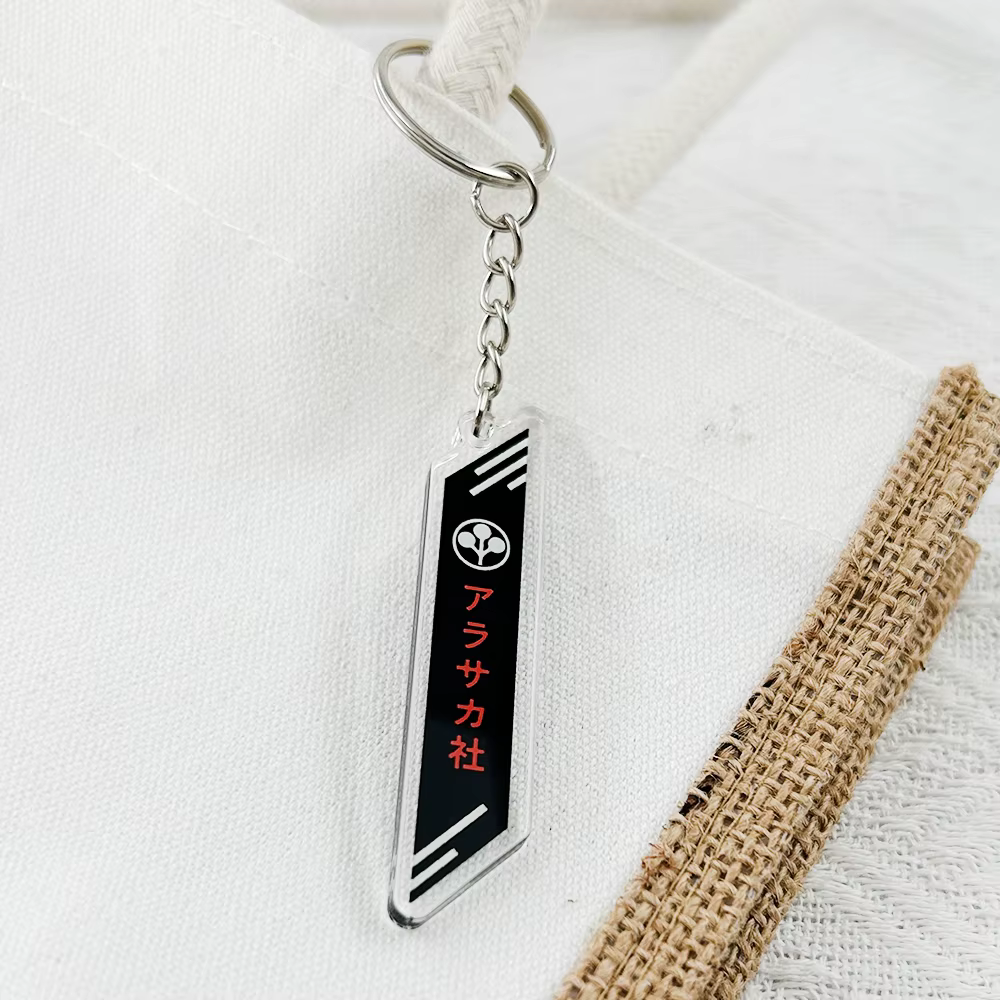 Arasaka Corporation Logo acrylique porte-clés Punk 2077 supercorporation symbole porte-clés jeu chaud périphérique pendentif