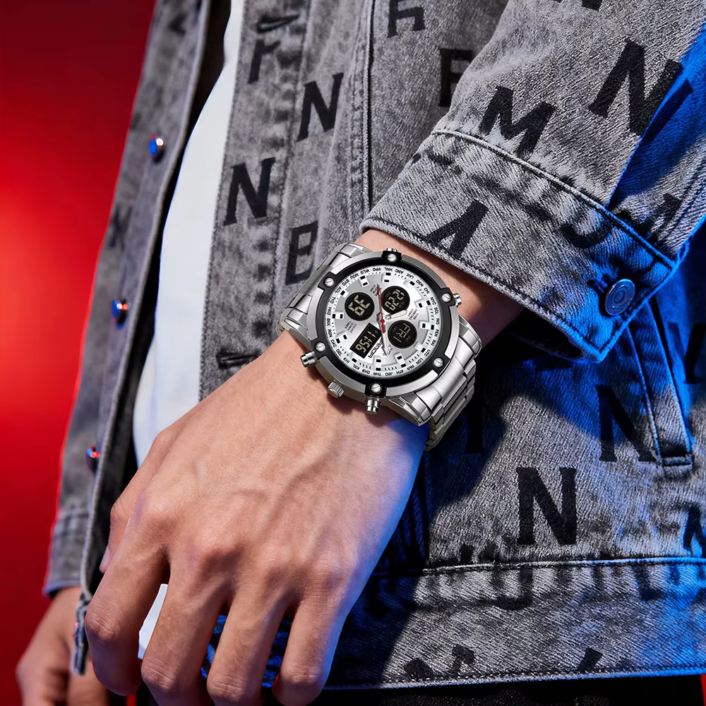 Montre-bracelet numérique classique pour homme SANDA