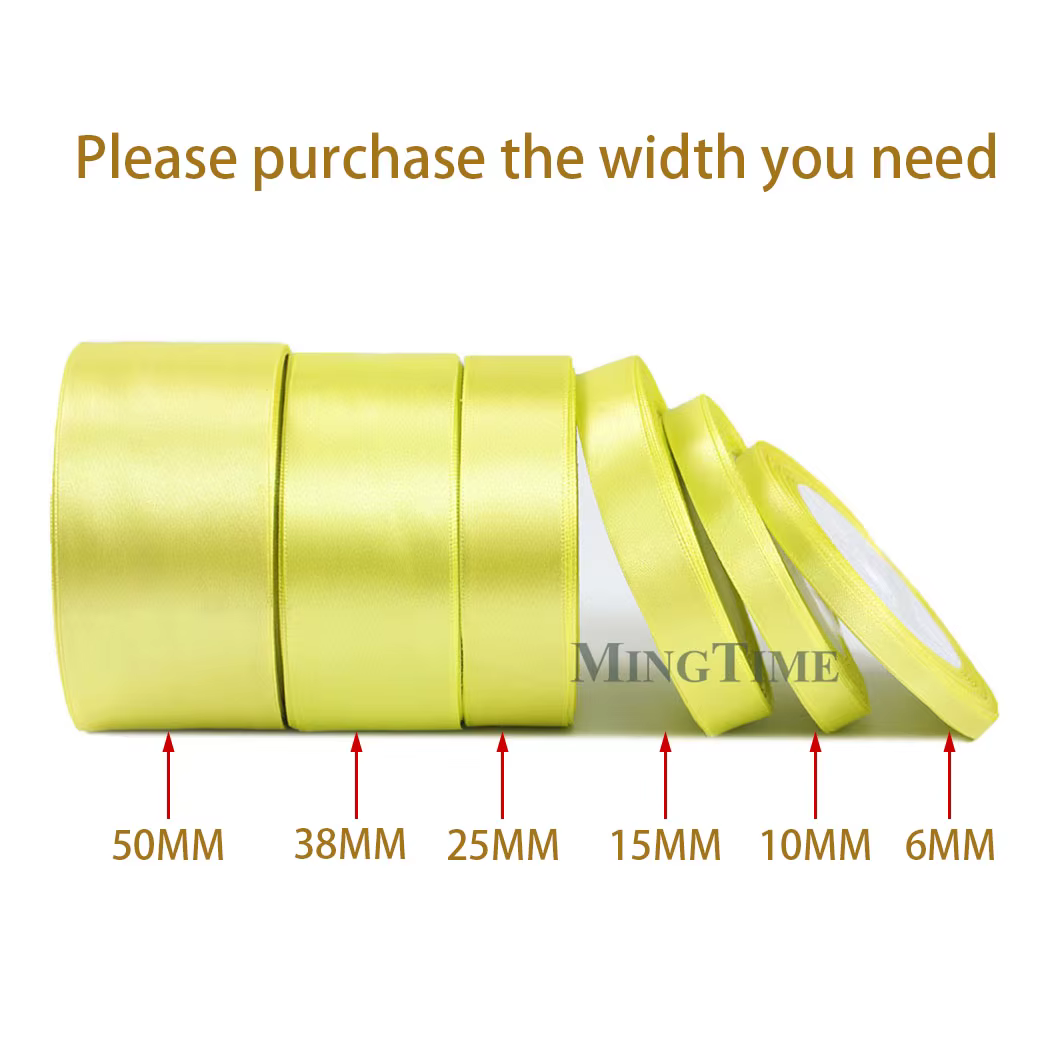 Ruban en Satin 22 mètres 6mm 10mm 15mm 25mm 38mm 50mm, parfait pour ceinture, nœud cadeau, bricolage artisanal, fourniture de décoration pour fête de mariage