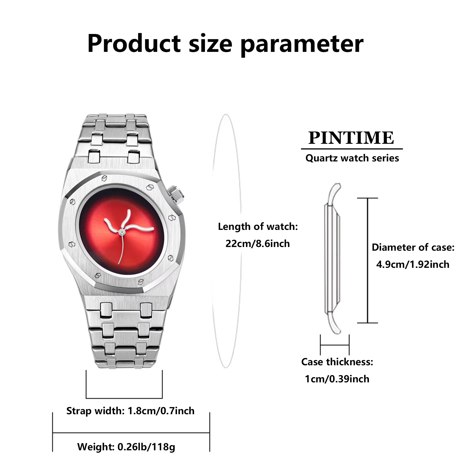 Montre à quartz pour homme, 1 pièce, élégante et luxueuse pour les affaires et les loisirs, coque irrégulière, bracelet en acier inoxydable, montre à quartz pour homme