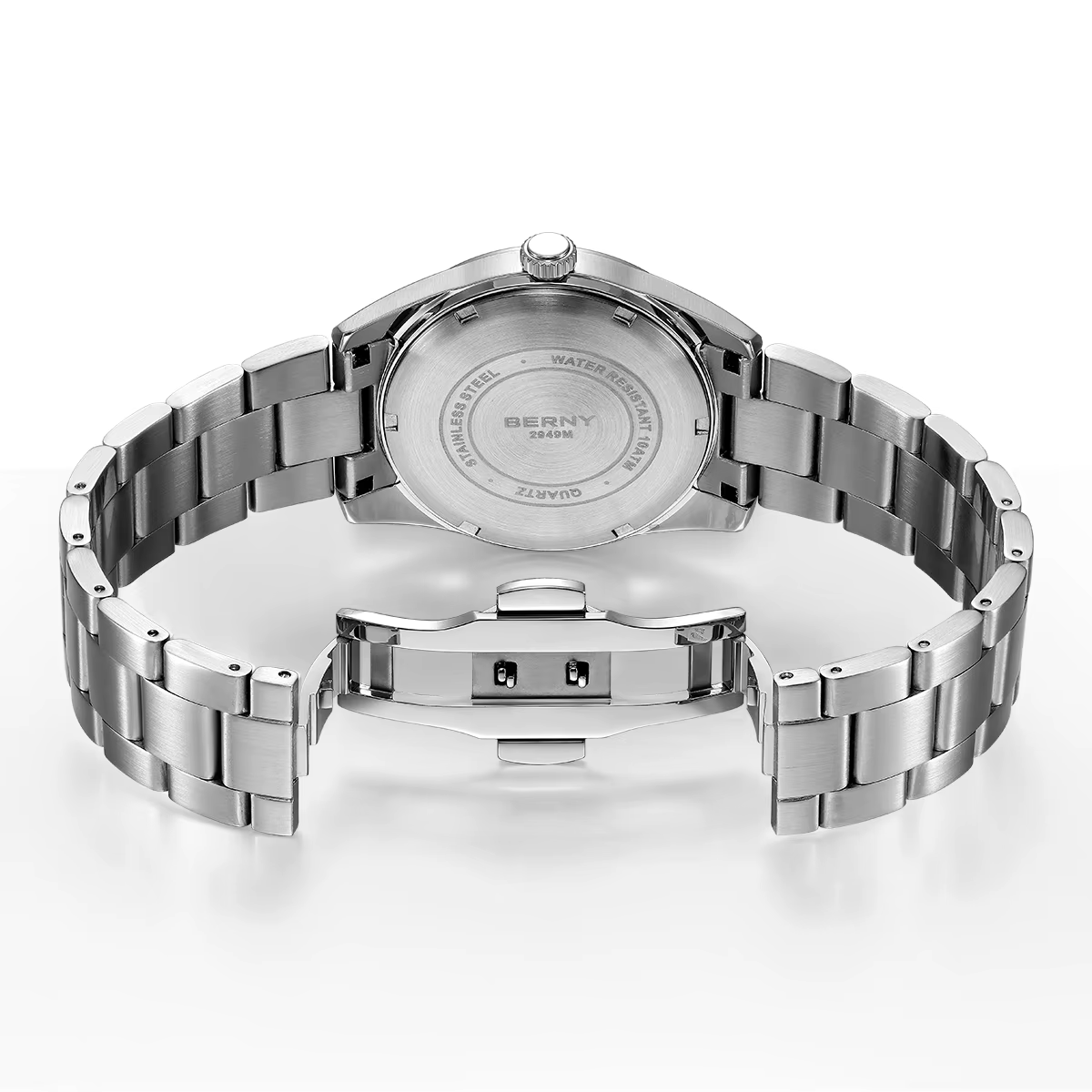 BERNY montres pour hommes lumineux AR saphir classique robe affaires Quartz montre