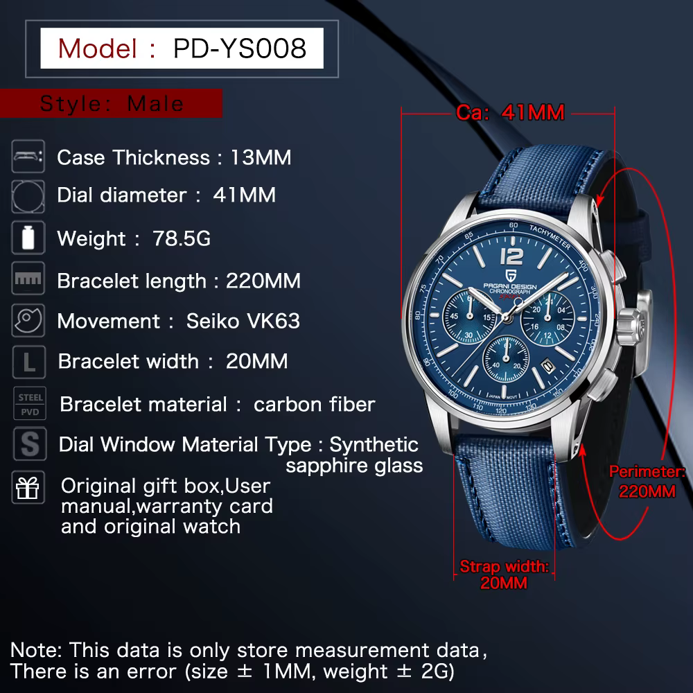 Wildani Design-Montre de sport à quartz pour homme