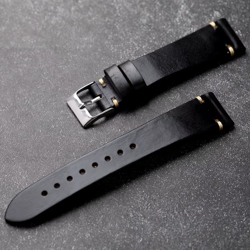 Horween-Bracelet de montre en cuir Dnomexcel fait à la main pour homme