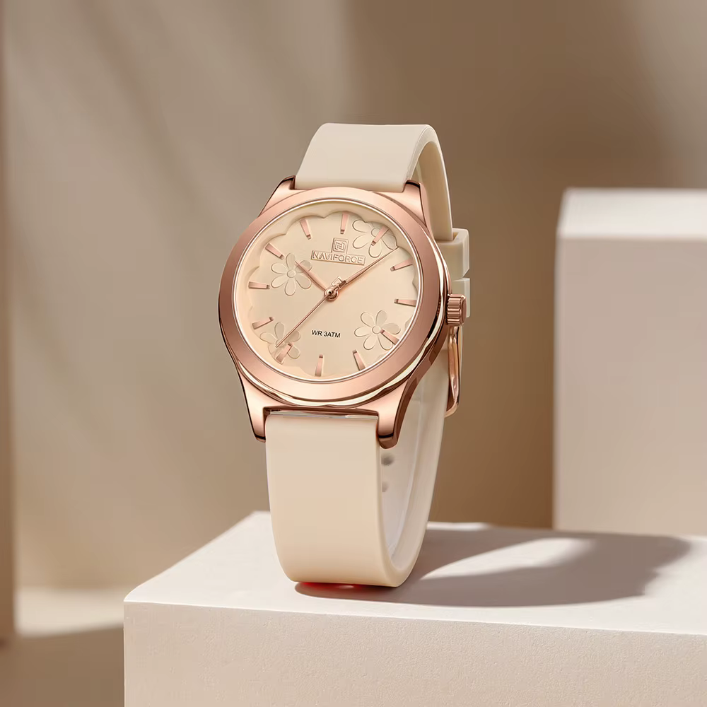 NAVIFORCE femmes montres mode décontracté dames montre à Quartz étanche lumineux Simple en cuir luxe