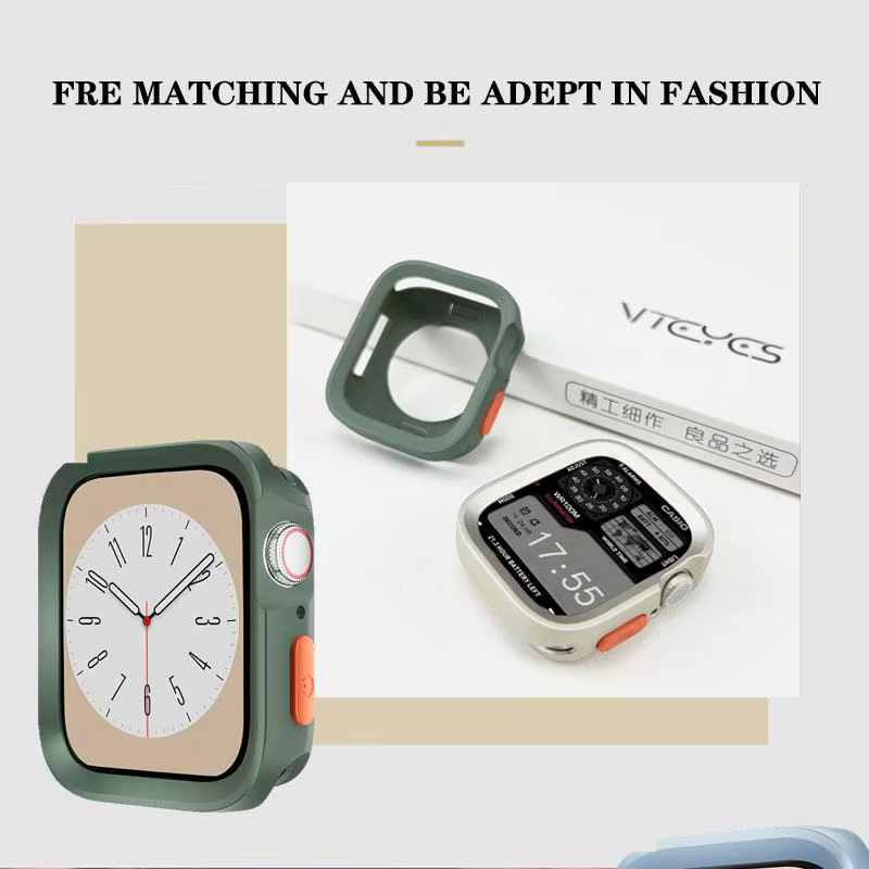 Coque de protection en silicone souple pour Apple Watch 11 10 9 8 7 6 SE 5
