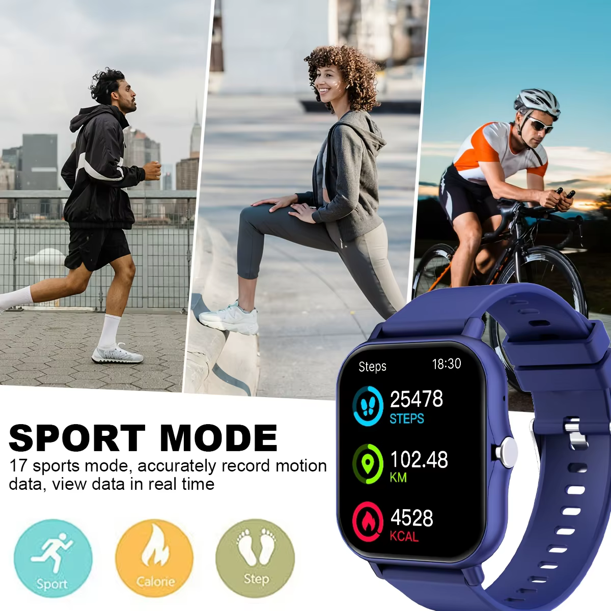 Montre connectée de 1, 83 pouces