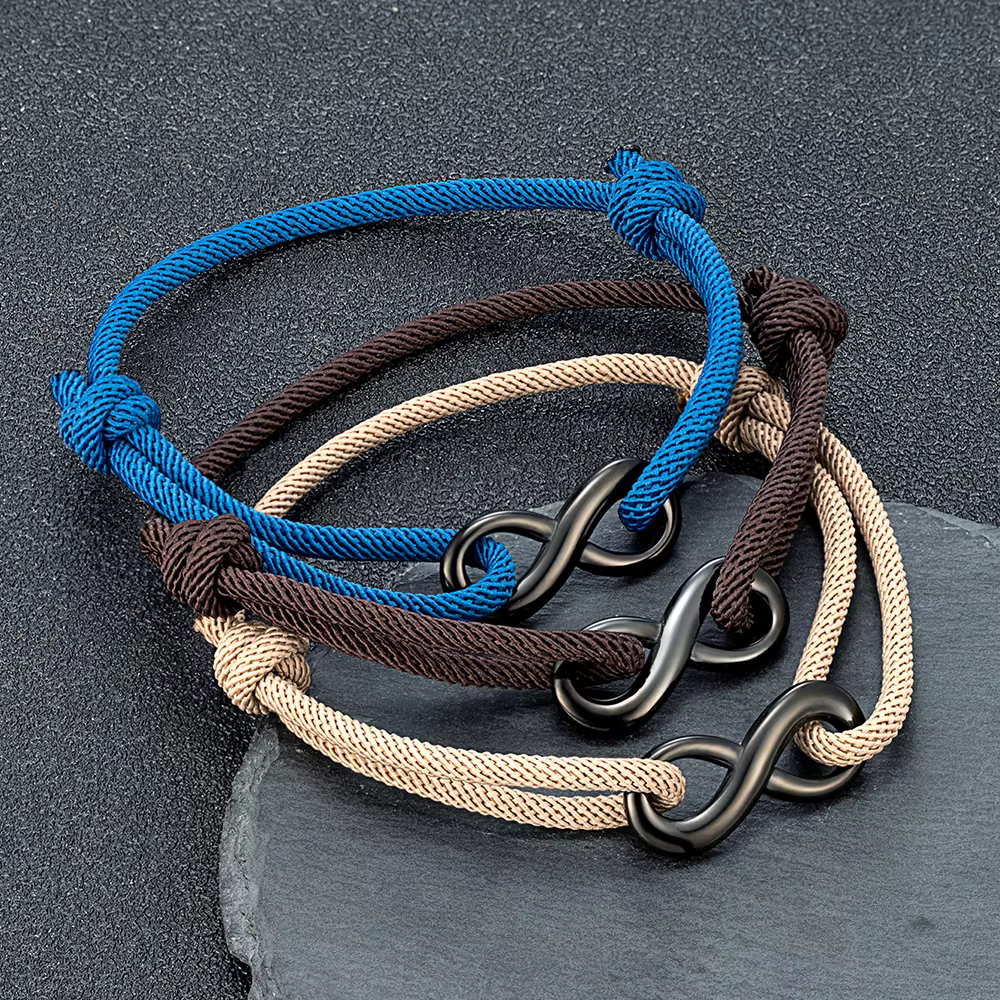 MKENjazz-Bracelet Extron personnalisé pour couple, ULtressée réglable, acier inoxydable noir, bijoux assortis, cadeaux