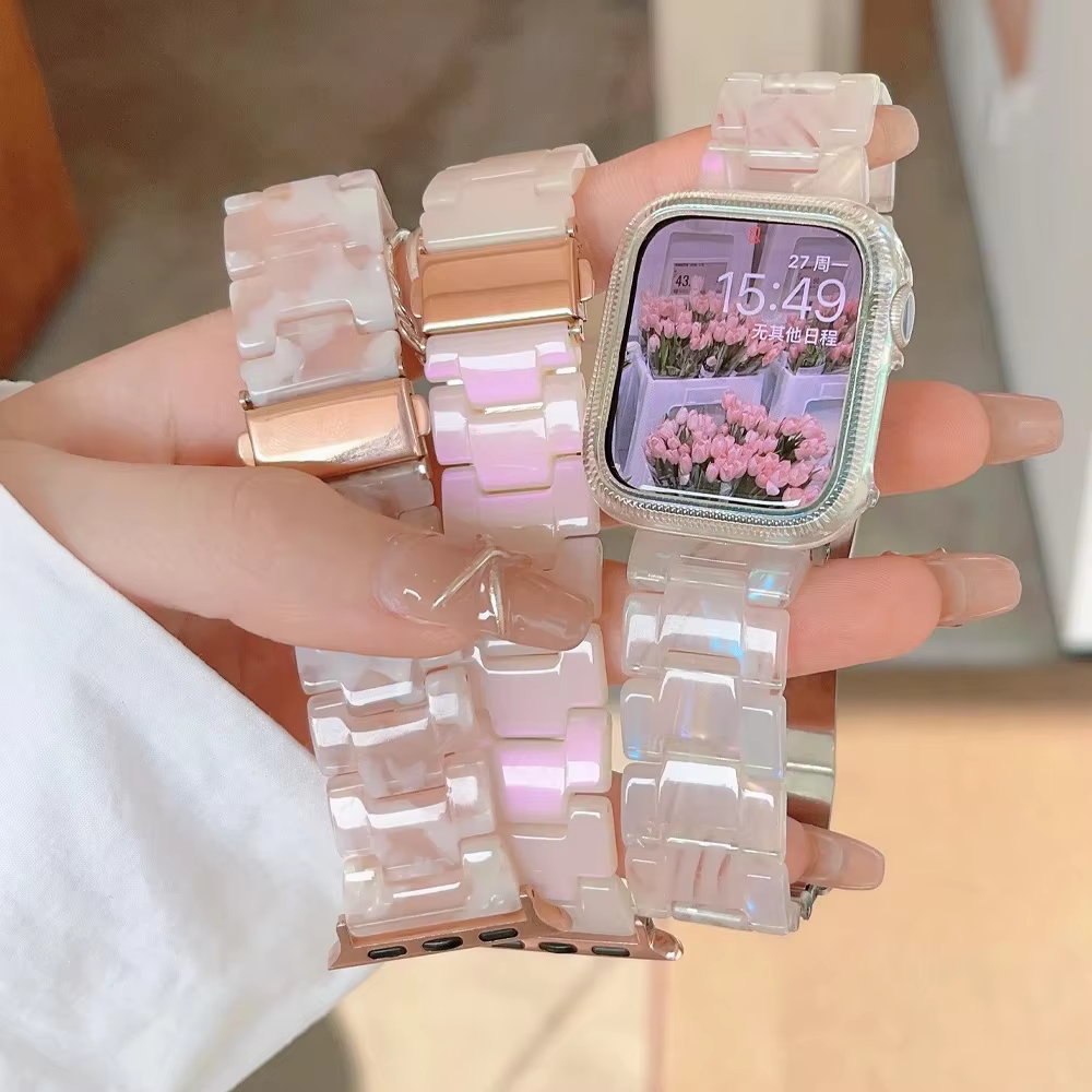 Bracelet en résine pour Apple Watch Ultra 3 2 49mm 42mm 46mm 41 45mm 38mm 40 44mm