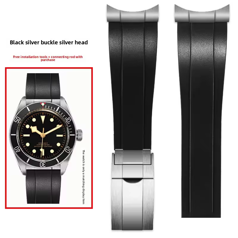Bracelet en caoutchouc souple pour Tudor 39mm 1958 BB58 Black Bay Panda Pro