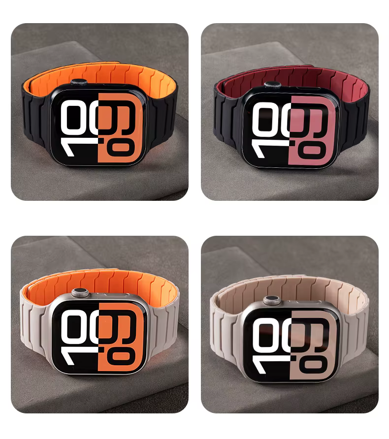 Bracelet en silicone magnétique pour Apple Watch