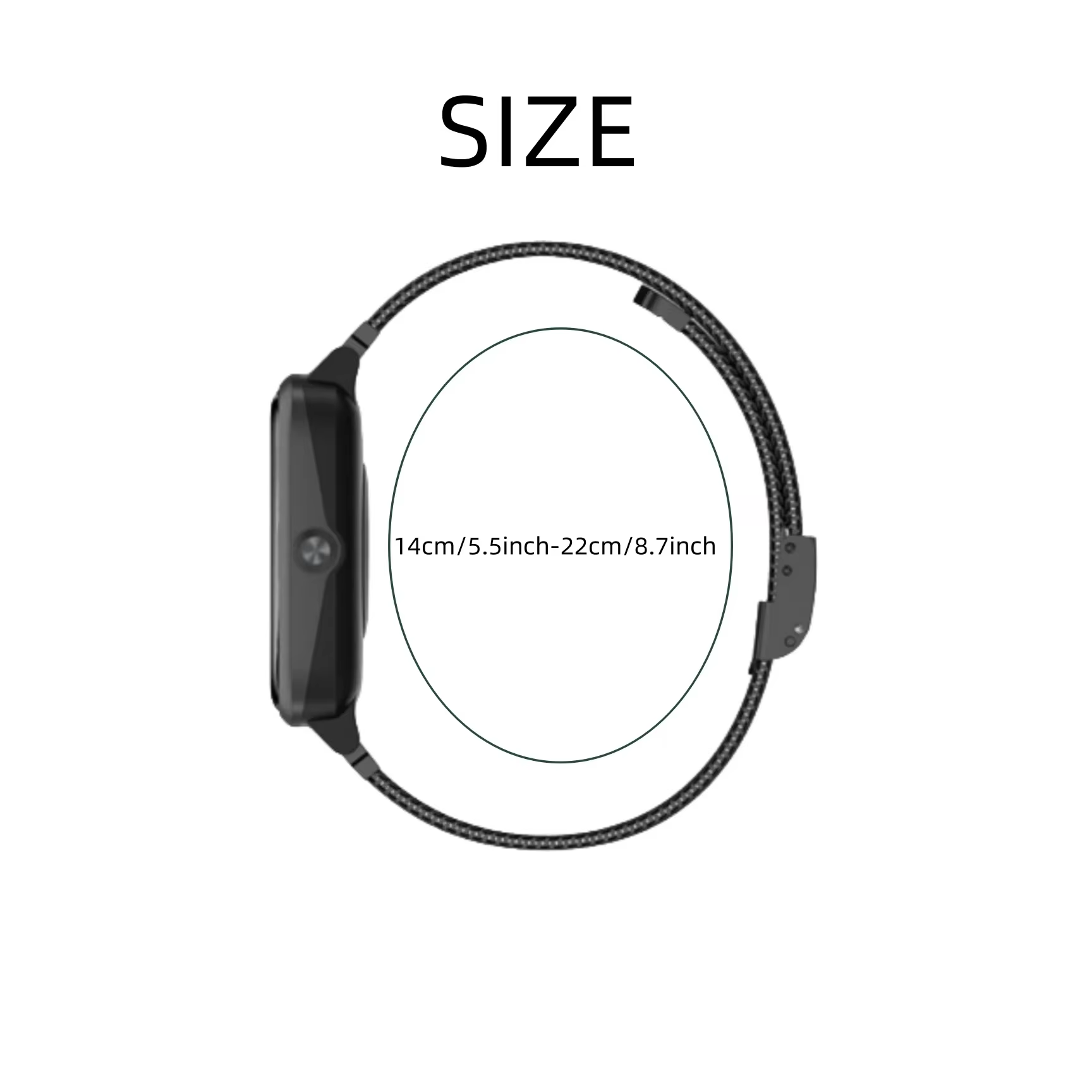 Bandes métalliques pour Honor Watch 4, bracelet respirant en maille d'acier inoxydable