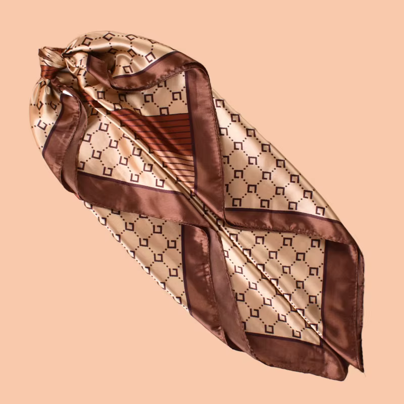Foulard carré en Satin pour femmes, accessoire de plage d'été, à la mode, 90x90 pouces, multi-usage, serviette pour cheveux polyvalente, 1 pièce
