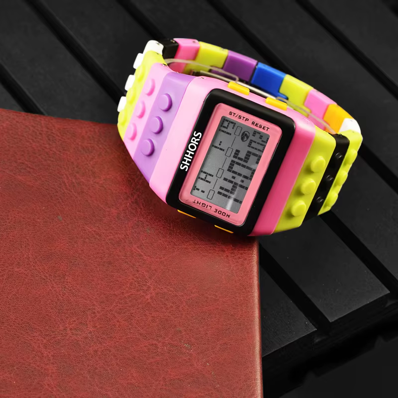 Mode arc-en-ciel montre femmes Led montres numériques SHHORS multifonction électronique