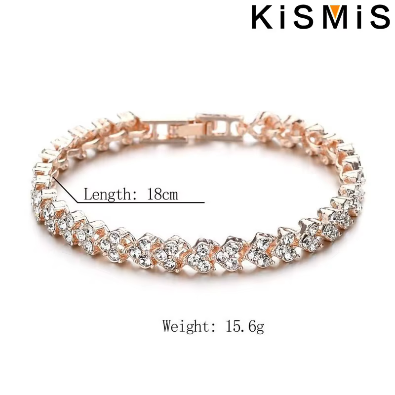 Bracelet jonc en cristal de luxe pour femmes, or rose, argent, bijoux de mode, cadeau fait à la main