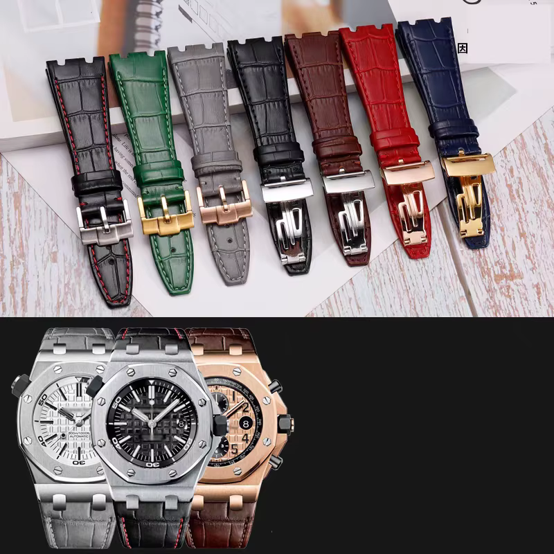 Bracelet de montre en cuir véritable pour Audemars Piguet Royal Oak Offshore AP 15400/15500/26331