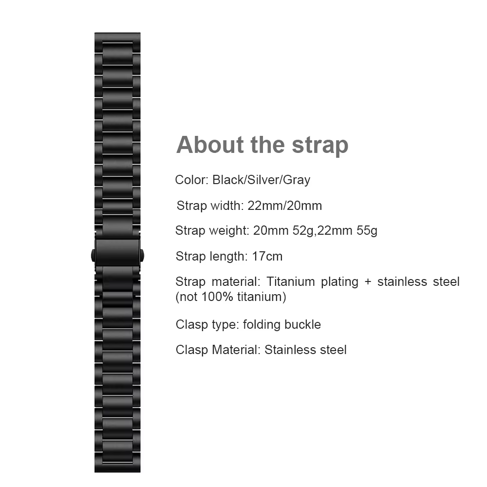 Bracelet en métal titane pour SUUNTO 3