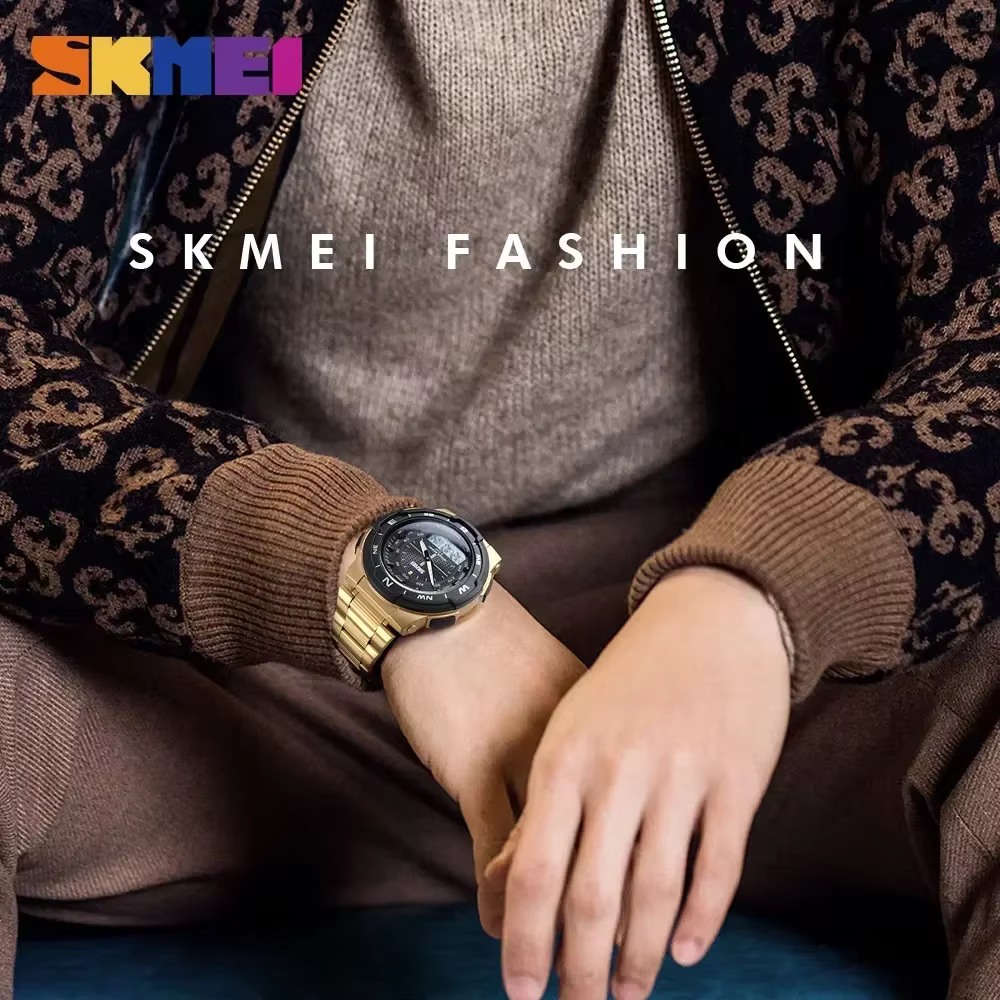 SKMEI 1370 luxe entièrement en acier affaires montre étanche Relogio Masculino
