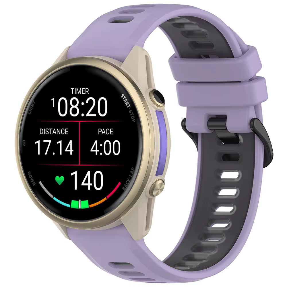 Bracelet de montre en silicone officiel pour Garmin Forerunner 970 Solar Sport