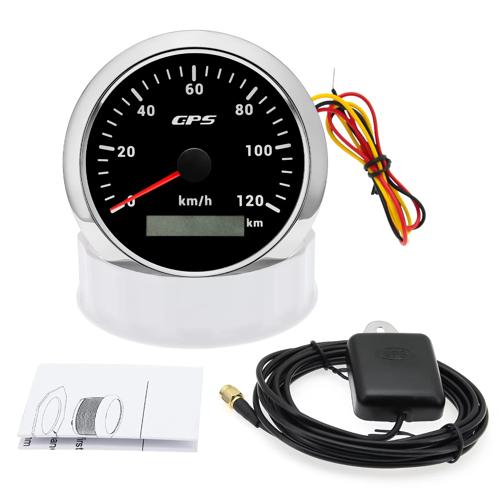 Compteur de vitesse GPS universel 85MM, rétroéclairage LED 7 couleurs, pour moto, bateau, camion, 60 km/h, 200 km/h