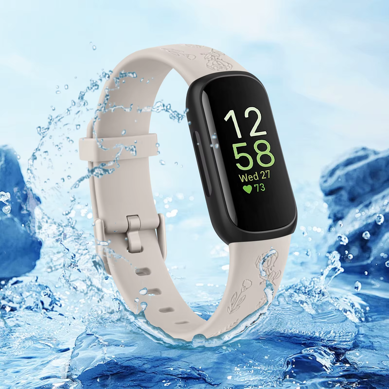 Bracelet gravé en TPU souple pour Fitbit Inspire 3 2/inspire Hr