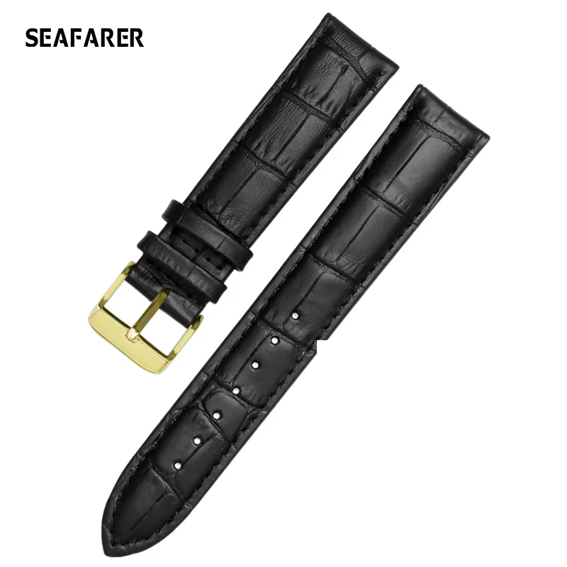 Bracelet de montre en cuir véritable pour hommes et femmes