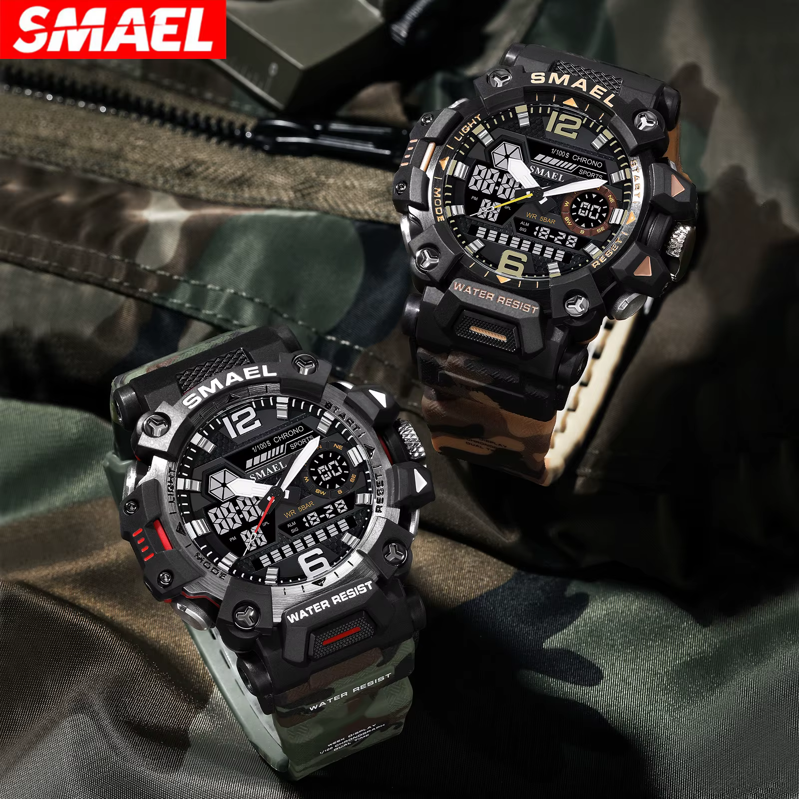 Montres militaires étanches à 50m pour hommes